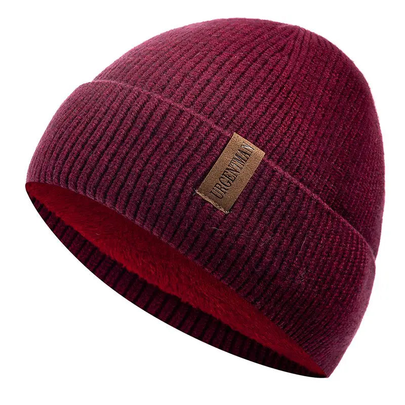 New Unisex Winter Hat Add Fleece Warm Cap Stylish Soft Beanie Hat For Men Women Outdoor Thicken Ski Sports Knitted Hat