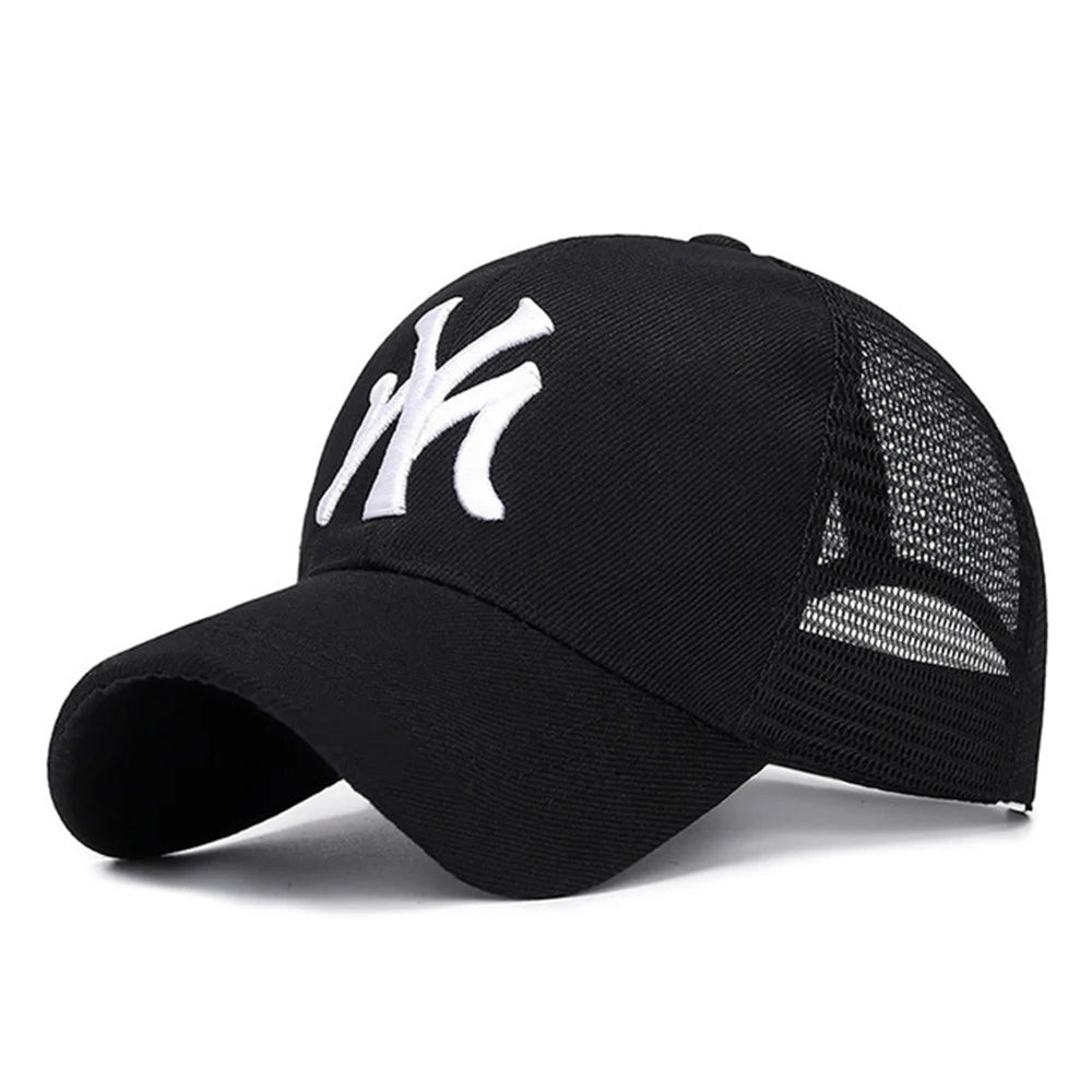 Unisex Letter Embroidery Baseball Cap – Cotton Snapback Trucker Visor Sun Hat