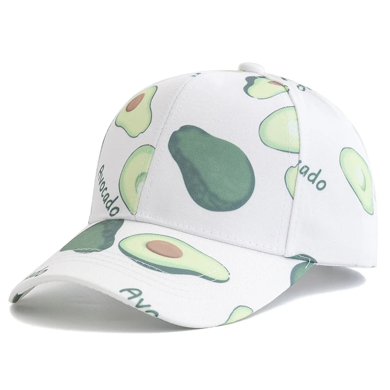 New Women Fruit Printed Baseball Cap Fashion Streetwear Hats