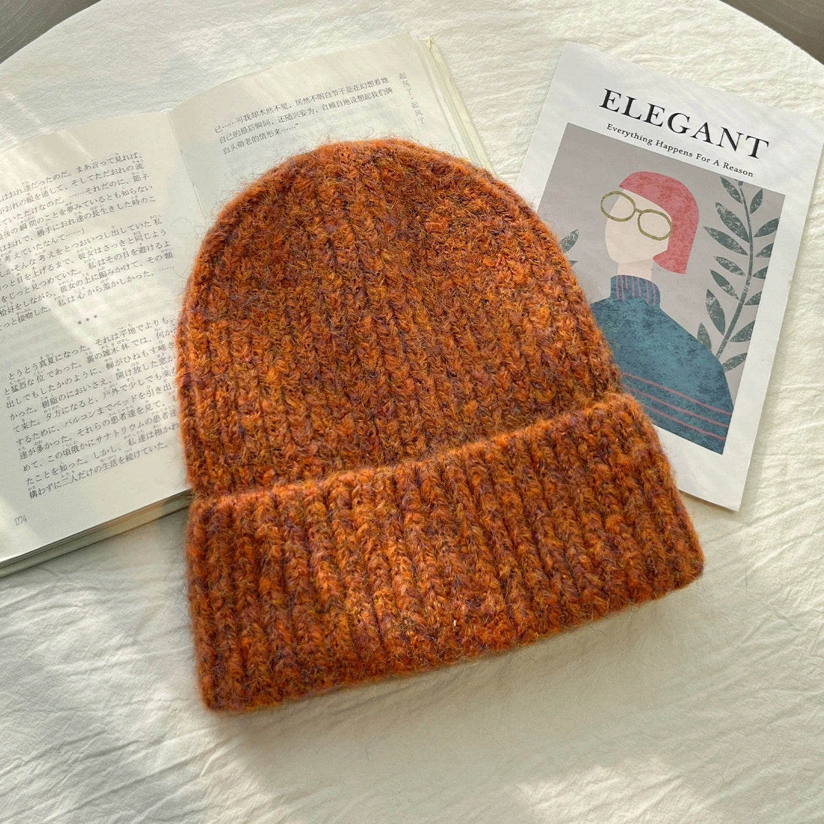 Knitted Women's Autumn and Winter Retro Hats Warm Thickeneded Ear Protection Hat Fashionable Winter Mixed Color Hat for Men