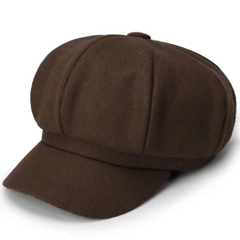New Women Warm Solid Autumn Winter Berets Lady Outdoor Adjustable Girl Warm Casual Thick Cap Hat For Women