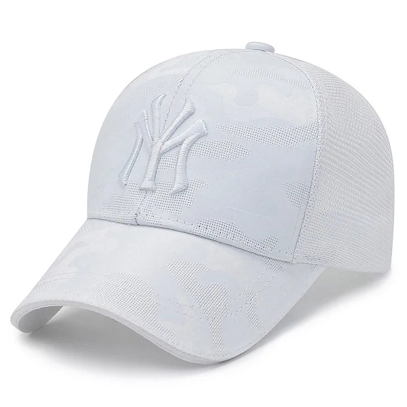 Men’s Camouflage Embroidered Baseball Cap Breathable Mesh Casual Summer Hat