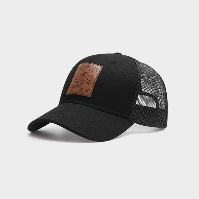 Unisex Deer Icon Mesh Baseball Cap – Four Seasons Trucker Snapback Outdoor Hunting Hiking Fishing Sunscreen Hat