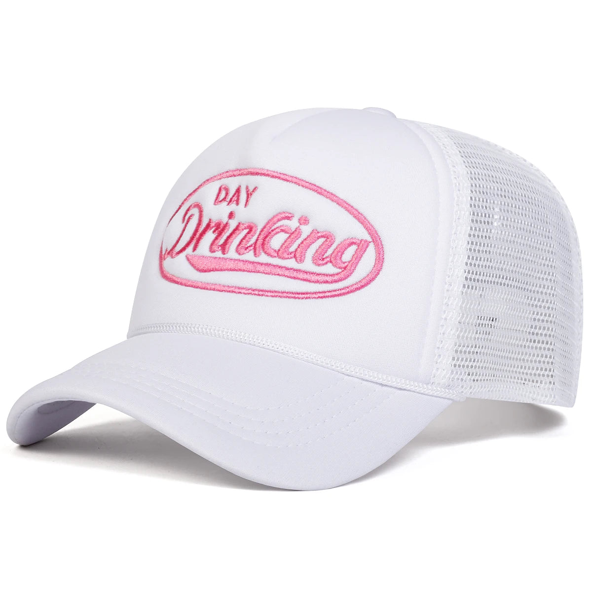 Unisex DAY DRINKING Letter Embroidery Baseball Net Caps Spring Summer Outdoor Adjustable Casual Hats Hip Hop Hat Sunscreen Hat