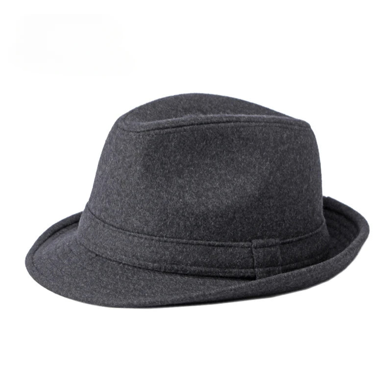 Gentleman Hat Men's British Style Retro Simple Pure Color Top Hat Men's Casual Jazz Hat