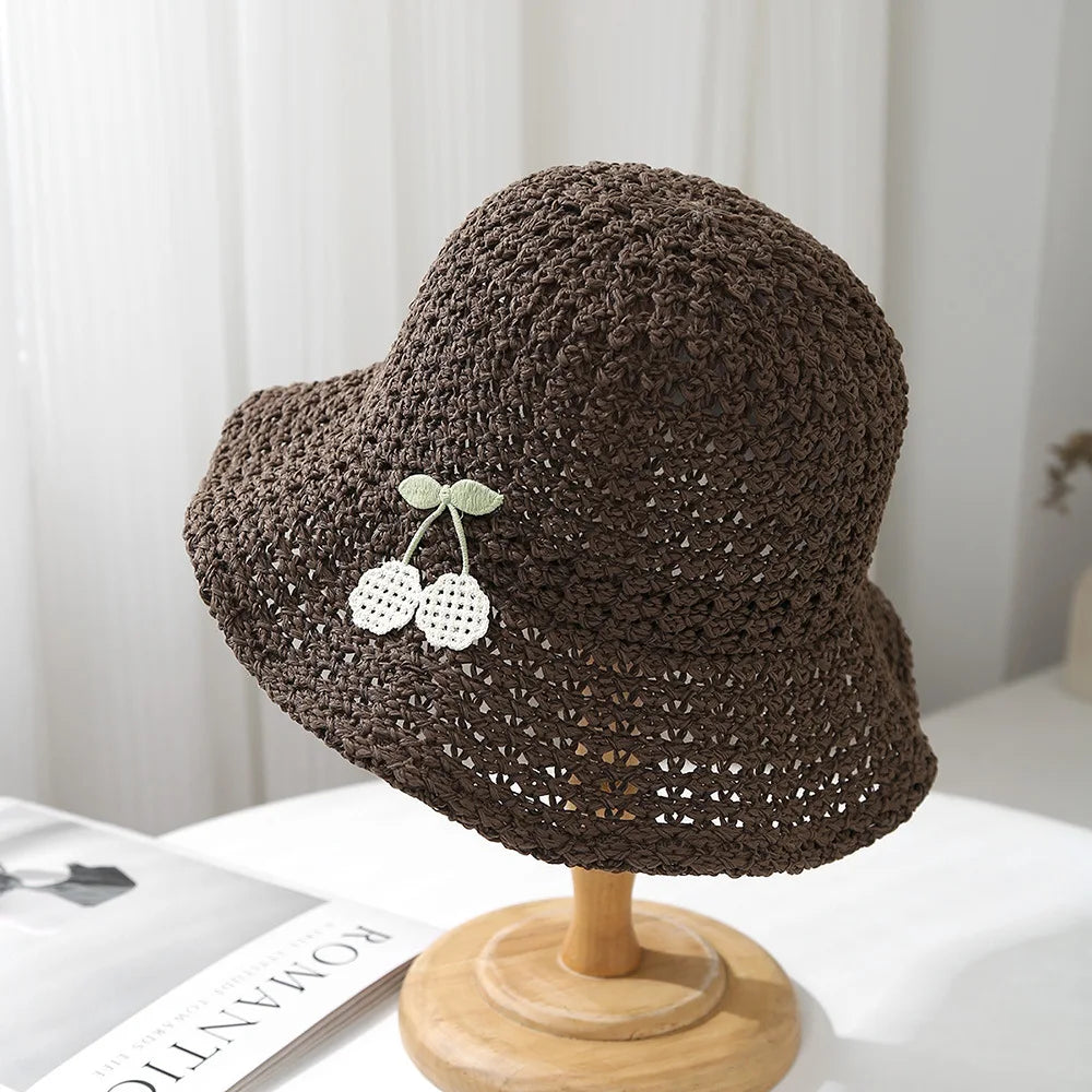 Women's Summer Sun Hat Wide Brim Breathable Beach Bucket Hat For Sun Protection Travel & Outdoor Activities Sunhat New