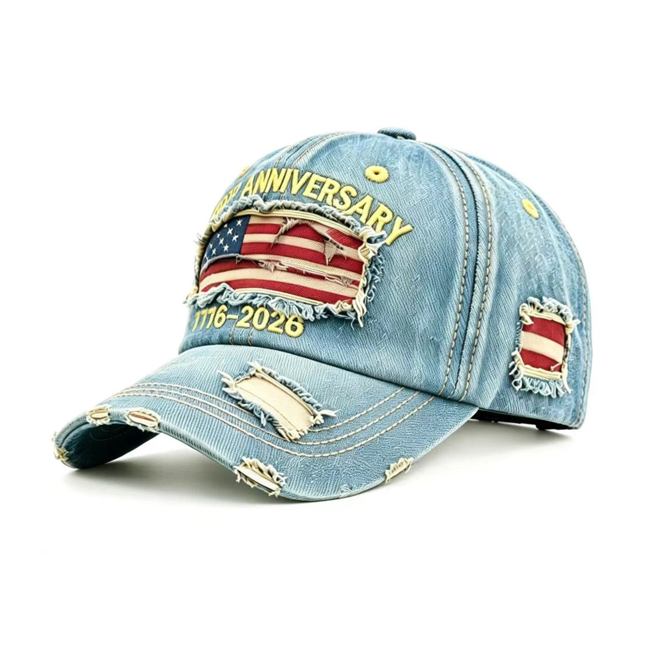 250th Anniversary Twill Baseball Cap Of Denim America Flag Cap Jean Cap Unisex Sun hat Visor cap