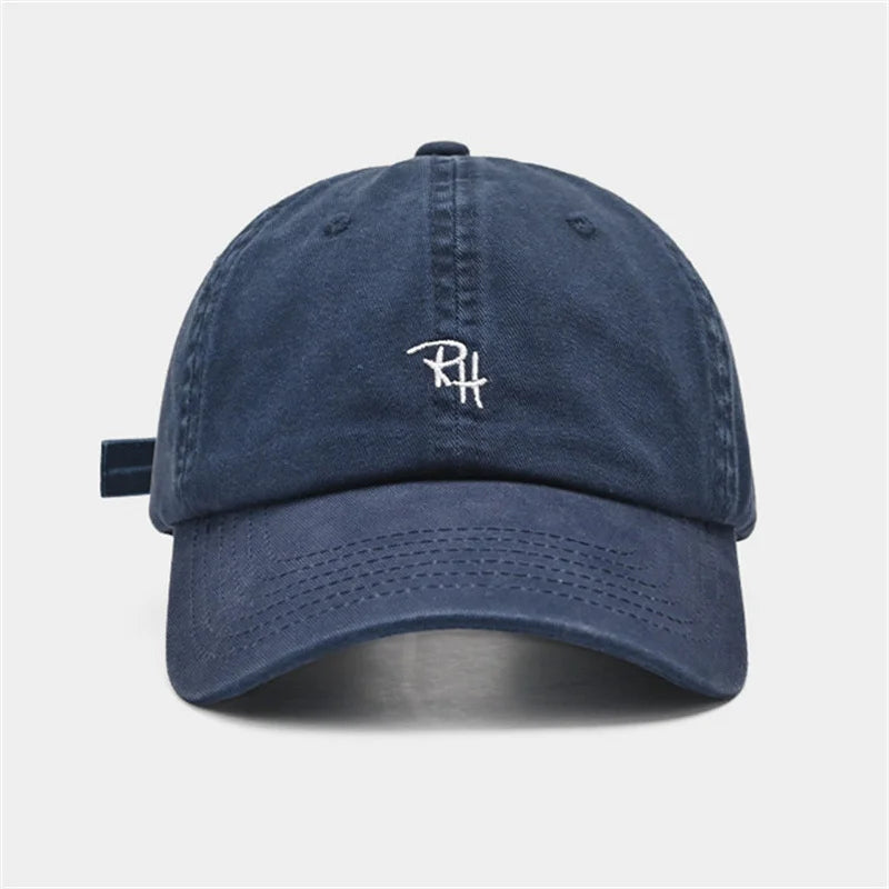 Unisex RH Letter Embroidery Baseball Cap – Adjustable Summer Streetwear Hip Hop Trucker Hat