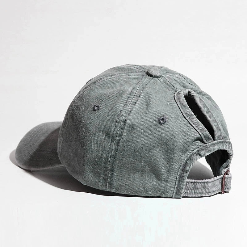 Washed Baseball Cap Amazon European and American Popular Trendy Curved Brim Peaked Cap Women's Outdoo