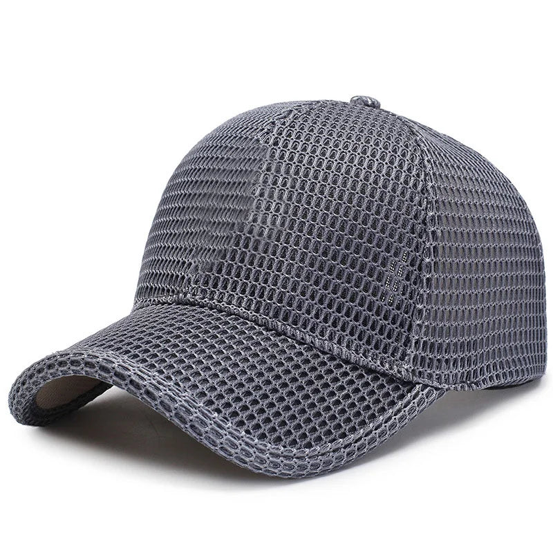 Breathable Men's Mesh Baseball Cap for Summer Fishing and Outdoor Activities