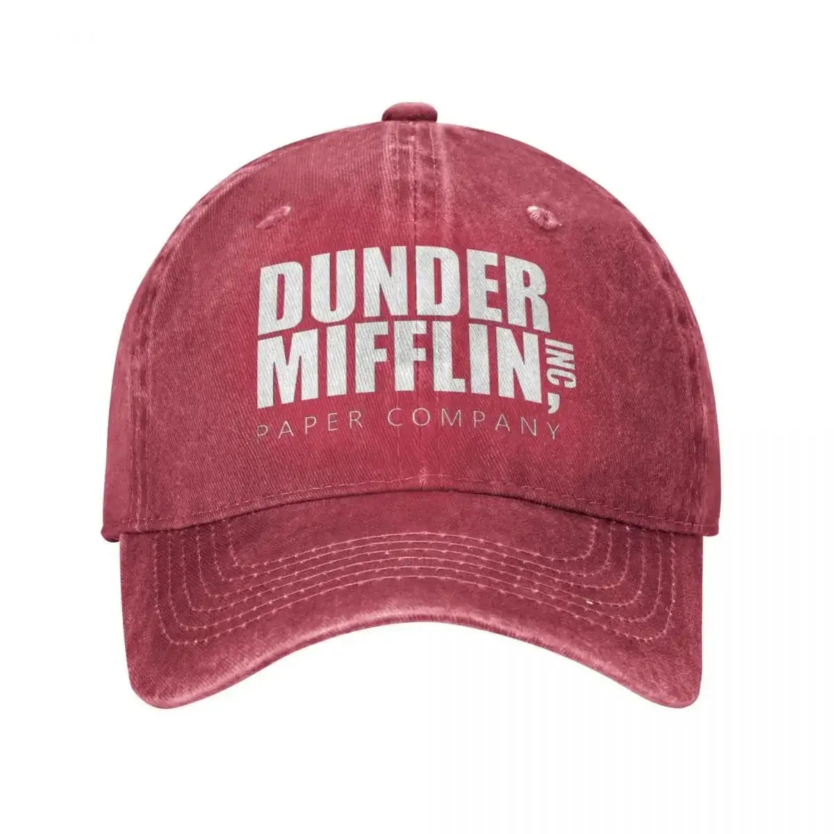 Classic Dunder Mifflin Logo Baseball Caps Men Women Distressed Denim Washed Sun Cap The Office Travel Adjustable Hats Cap