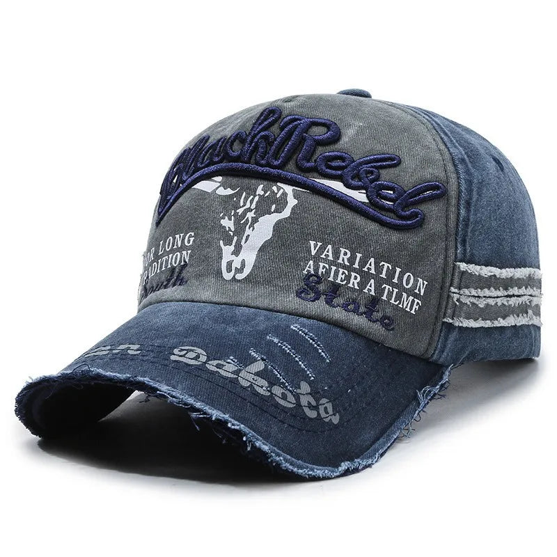 New Cool Fashion Men Washed Cotton Baseball Cap Retro Four Seasons Male Outdoor Sport Cap Hat For Men Accessory