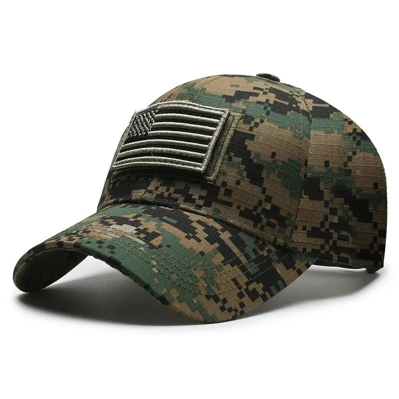 Unisex Mesh Baseball Cap – Camouflage Embroidered Breathable Outdoor Sun Hat