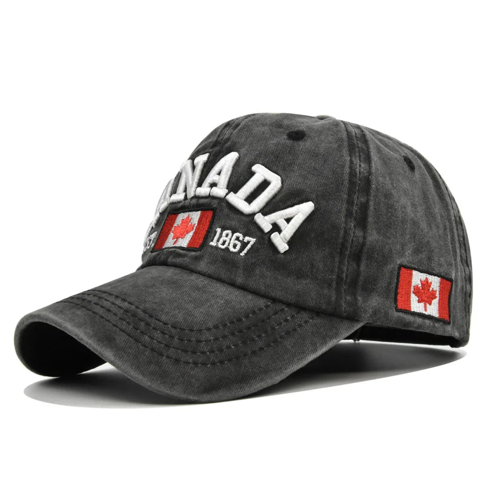 Unisex CANADA Letter Baseball Cap Cotton Casual Fashion Adjustable Hat