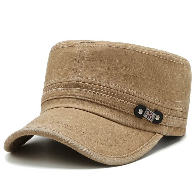 Unisex Flat Brim Baseball Cap Casual Hip Hop Sports Snapback Outdoor Sun Hat Washable Golf Cap