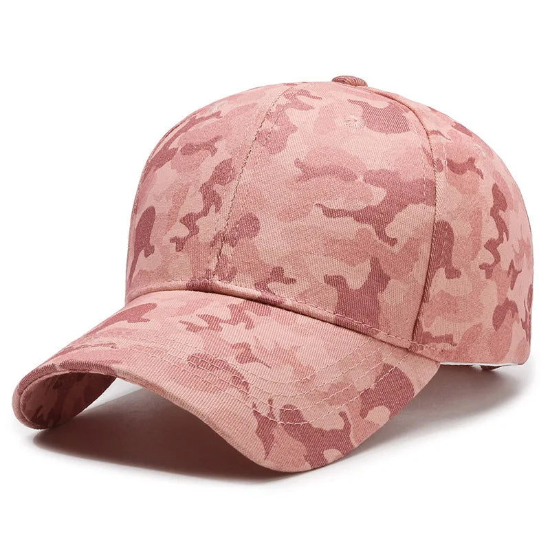 Unisex Camouflage Baseball Cap Outdoor Sun Hat for Men & Women Adjustable Leisure Sports Cap Female Snapback