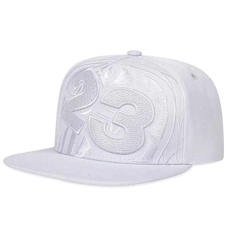 Unisex 23 Basketball Embroidery Hip-hop Hats Spring Autumn Adjustable Casual Snapback Baseball Caps Outdoor Sunscreen Hat