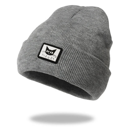 New Women Men Knitted Beanie Hat Cap Autumn Winter Male Lady Casual Embroidered Boy Girl Cap Hat For Women Men