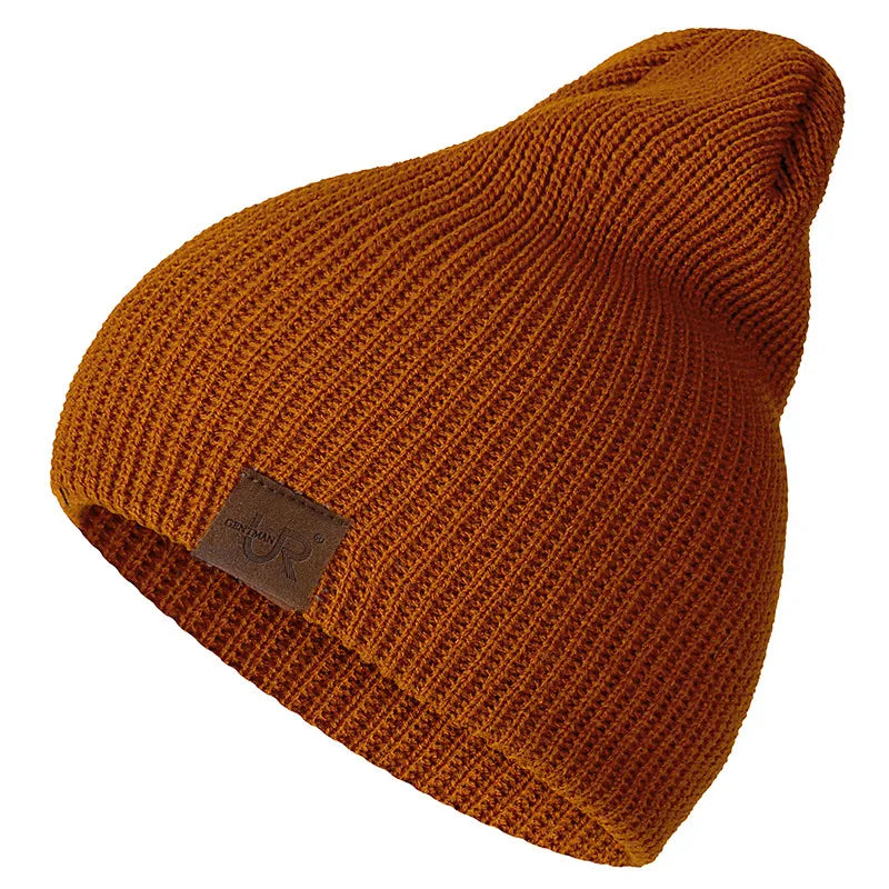 Unisex Beanie Hat URGENTMAN Brand Casual Winter Hats For Men Women Fashion Knitted Hat Solid Hip-hop Beanie Hat Unisex Cap