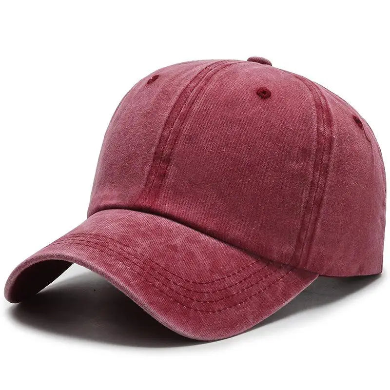 Baseball Cap Women Men Unisex Washed Cotton Adjustable Solid Color Couple Cap Vintage Dad Hat Snapback Outdoor Sport Trucker Cap