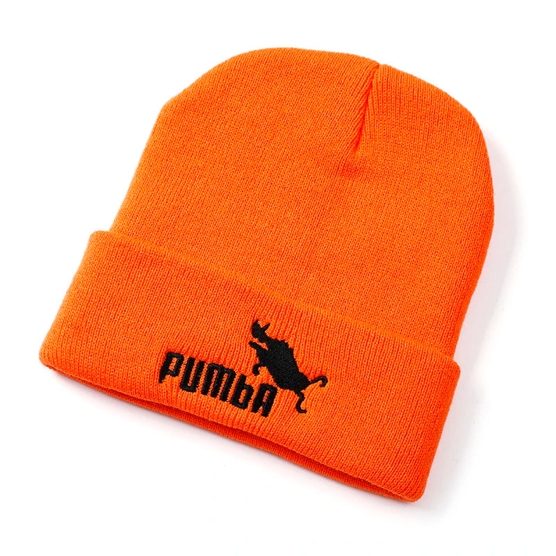 women men knitted Beanie hat Embroidery Letters autumn winter cap boy girl kids beanie cap hat for women men