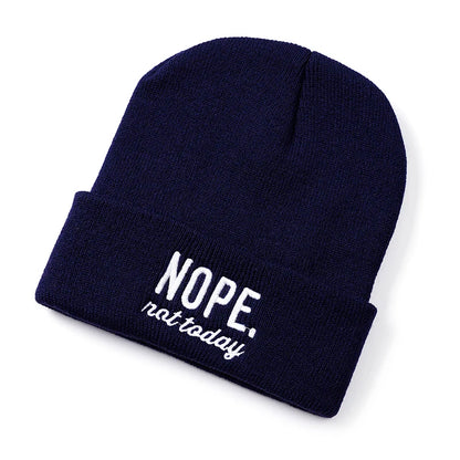 women men knitted Beanie hat Embroidery Letters autumn winter cap boy girl kids beanie cap hat for women men