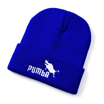 women men knitted Beanie hat Embroidery Letters autumn winter cap boy girl kids beanie cap hat for women men