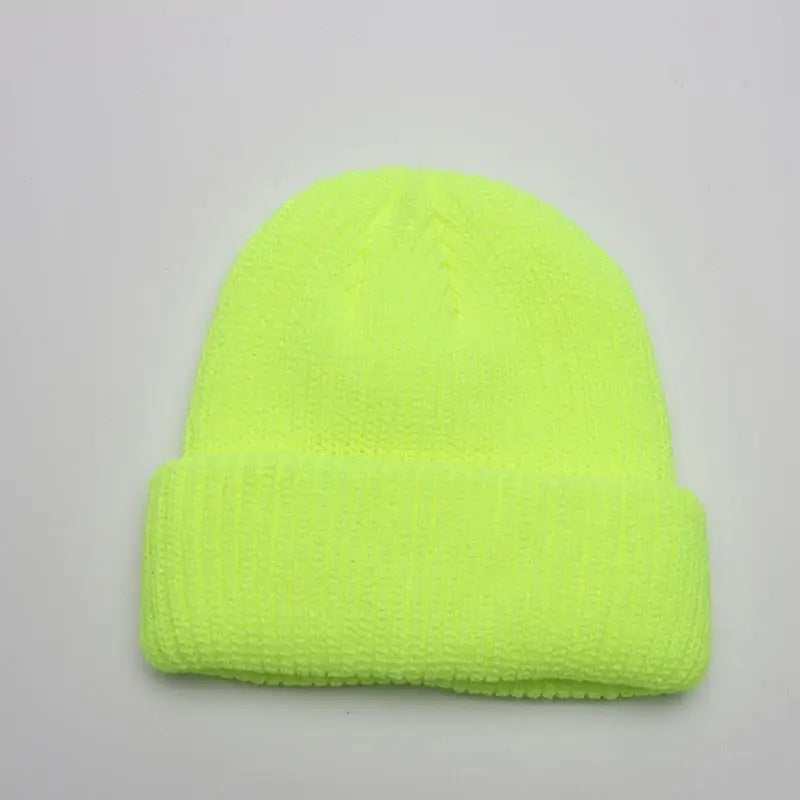 Hats For Women Black Beanie Knitted Hat Winter Men's Hats Women Beanies For Ladies Skullcap Solid Cap Retro Brimless Baggy