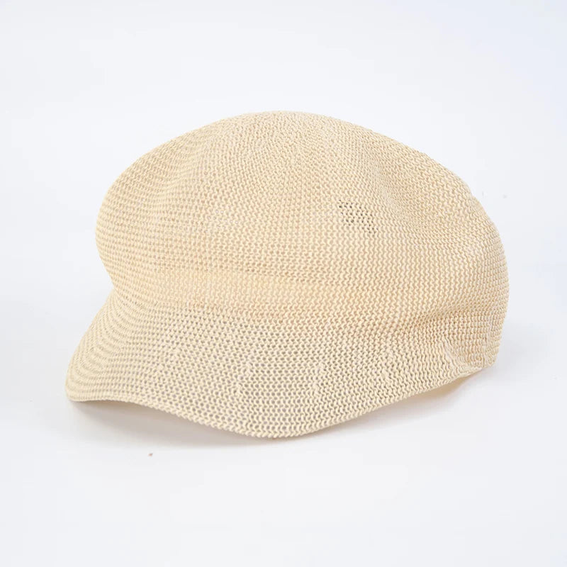 Octagonal Beret Women Sun Hat Painter Hat Outdoor Travel Beach Hat Light Breathable Women Summer Sun Visor Femme Retro Fashion