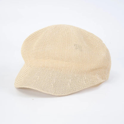 Octagonal Beret Women Sun Hat Painter Hat Outdoor Travel Beach Hat Light Breathable Women Summer Sun Visor Femme Retro Fashion