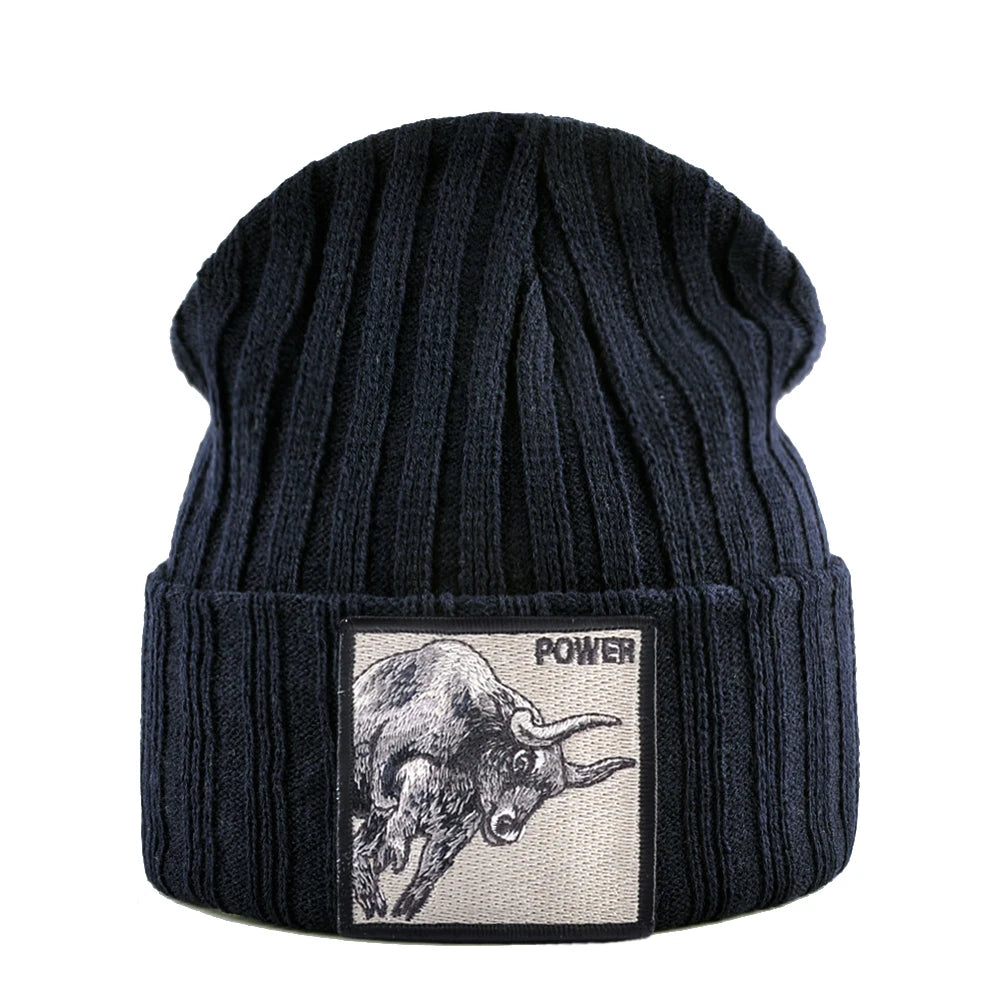 Fashion Skullcap Men Outdoor Streetwear Skullies Beanies Women Knitted Hip Hop Hat Boys Girls Kpop Bonnet Cap Black Knit Beanie