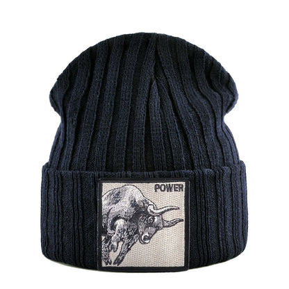 Fashion Skullcap Men Outdoor Streetwear Skullies Beanies Women Knitted Hip Hop Hat Boys Girls Kpop Bonnet Cap Black Knit Beanie