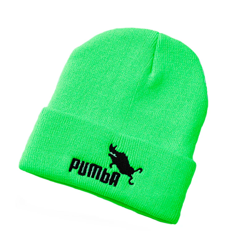 women men knitted Beanie hat Embroidery Letters autumn winter cap boy girl kids beanie cap hat for women men