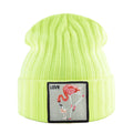 Skullies Beanies Women Autumn Winter Streetwear Knit Beanies Hat Men Knitted Solid Color Bonnet Gorras With Embroidery Patch Cap