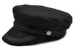 Military Hat Black Hats For Women Ladies Military Flat Top Hat Cap Female Gorras Woman British Style Navy Gray