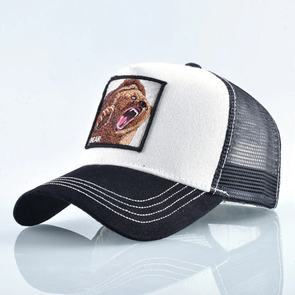 Baseball Caps Men Snapback Hip Hop Hats With Eagle Patch Streetwear Trucker Caps Women Spring Summer Breathable Mesh Visor Bones