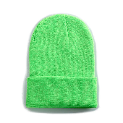 New Unisex Multicolor Autumn & Winter Beanie Hat Men Women Basic Daily Beanie Soft Knitted Hat All-match Streetwear Cap