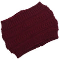 New Women Autumn Winter Ponytail Beanie Hat Solid Color Lady Stretch Knitted Crochet Beanies Hat Cap For Women