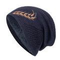 Unisex Warm Winter Beanie Hat Fashion Wheat Embroidered Knitted Hat Men Women Plush Fur Lined Thick Ski Beanie Cap