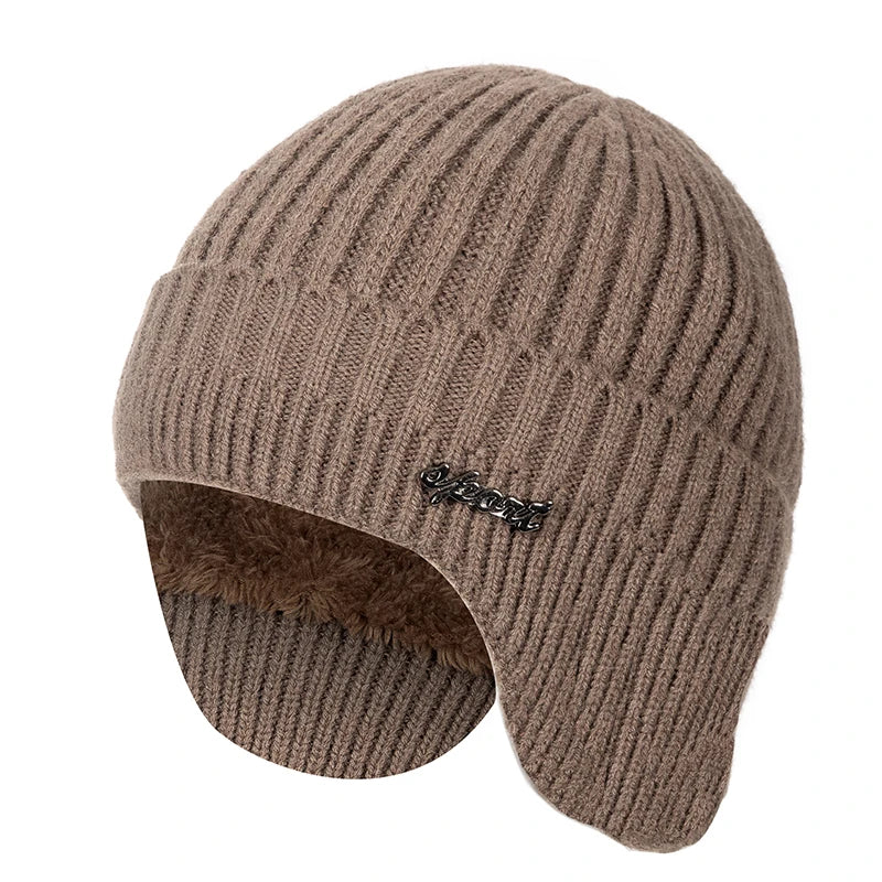 Hot Sale Ear Protection Winter Hats Stylish Soft Beanie Hat For Men Women Classic Knit Earflap Hat Warm Cap With Ears