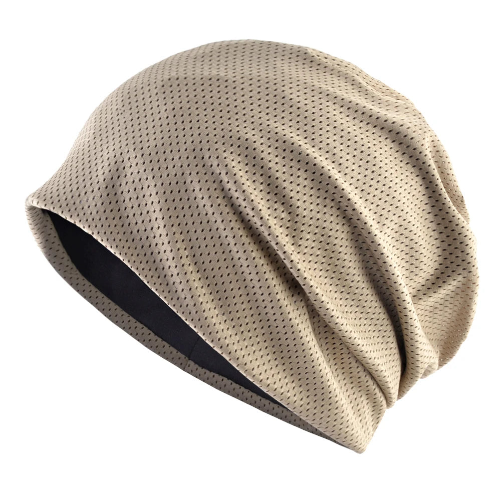 Breathable Beanies Spring Outdoor Casual Skullies Beanies Women Summer Mesh Thin Bonnet Gorras Solid Color Fashion Soft Hat Men