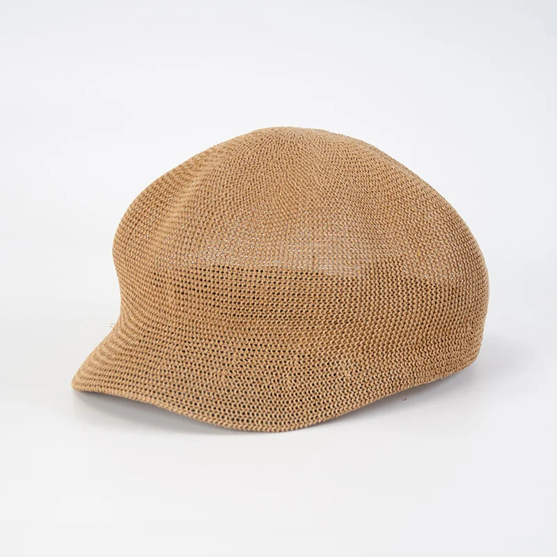 Octagonal Beret Women Sun Hat Painter Hat Outdoor Travel Beach Hat Light Breathable Women Summer Sun Visor Femme Retro Fashion