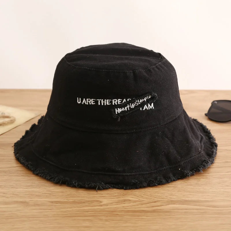 Fashion Women Cotton Bucket Hats Female Summer Autumn Sunscreen Fisherman Cap Outdoor Beach Sun Cap Hat For Women