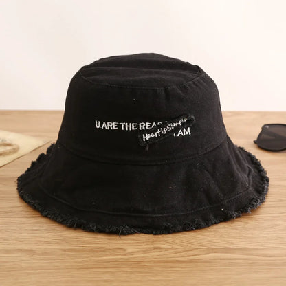 Fashion Women Cotton Bucket Hats Female Summer Autumn Sunscreen Fisherman Cap Outdoor Beach Sun Cap Hat For Women