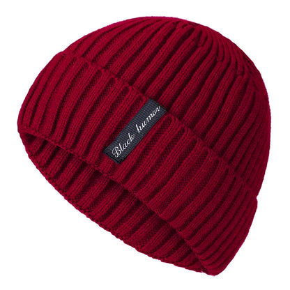 New Unisex Letter Warm Winter Hats Stylish Add Fur Lined Soft Beanie Cap Thick Winter Knitted Hats For Men & Women Dropshipping