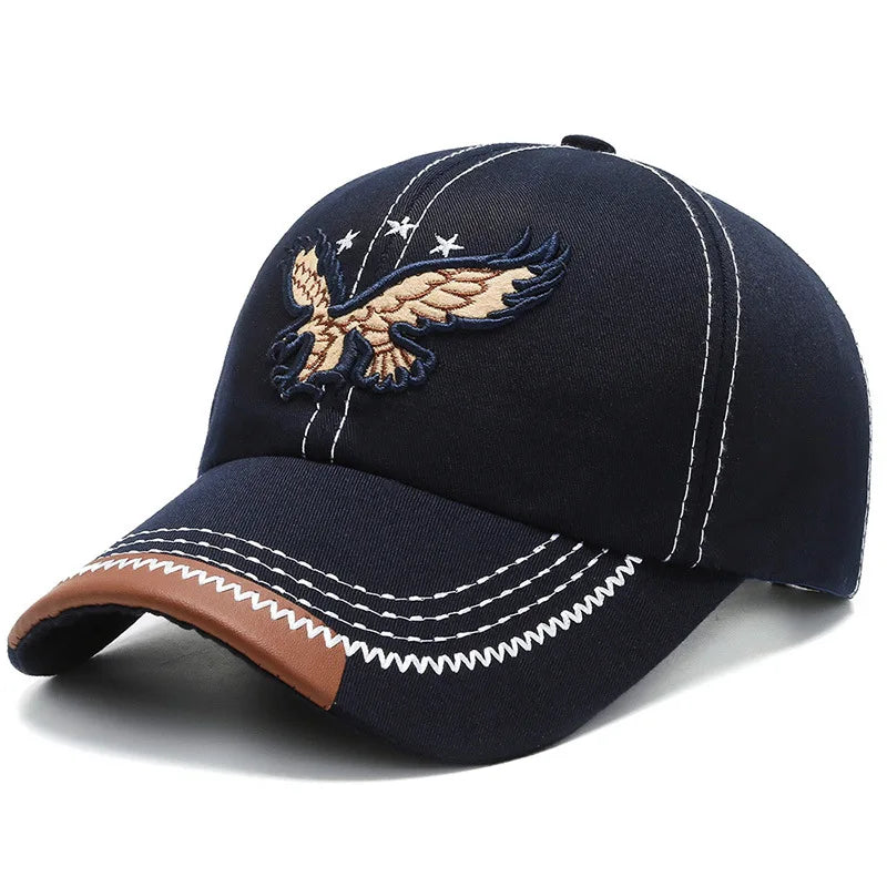 New Cool Women Men Baseball Cap Casual Male Female Snapback Hat Adjustable 3D Eagle Embroidery Sun Hat