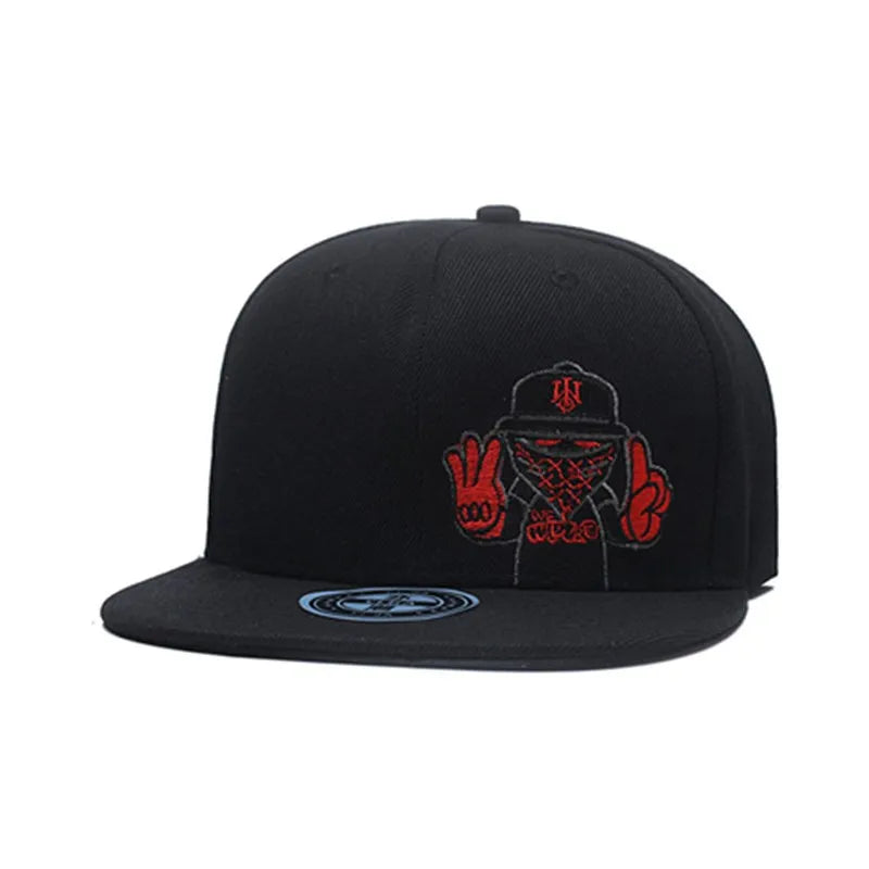 Brand Embroidery Retro Baseball Caps for Men Women Bone Snapbacks Black Sports Hats Street Art Hip Hop Cap Hat