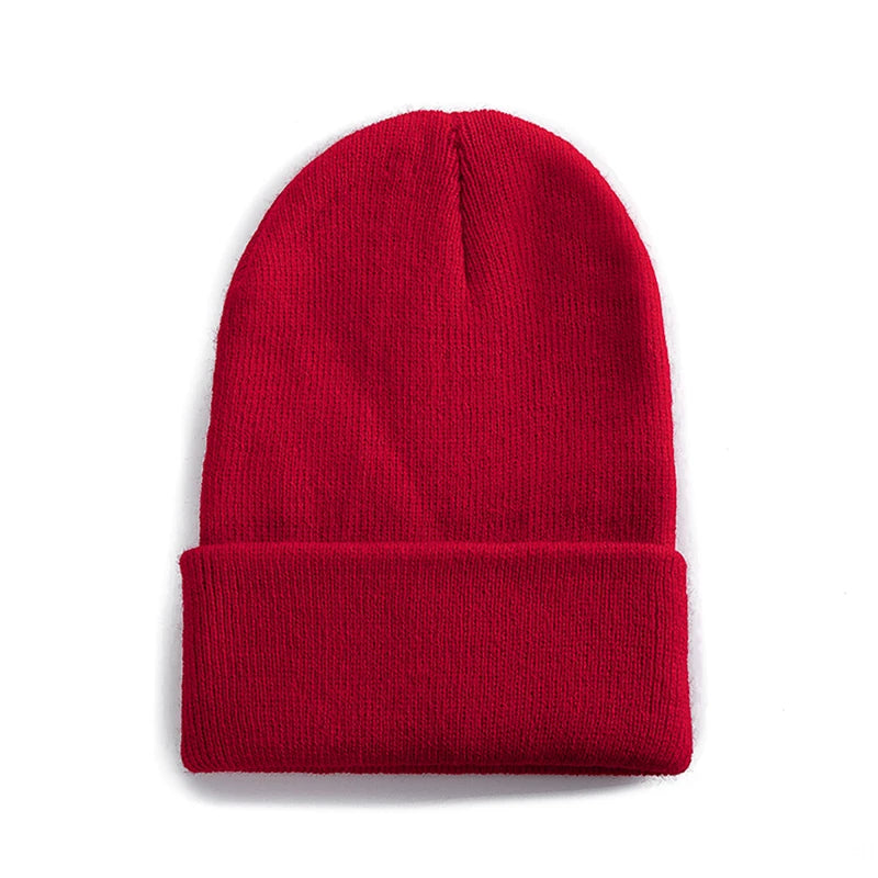 New Unisex Multicolor Autumn & Winter Beanie Hat Men Women Basic Daily Beanie Soft Knitted Hat All-match Streetwear Cap