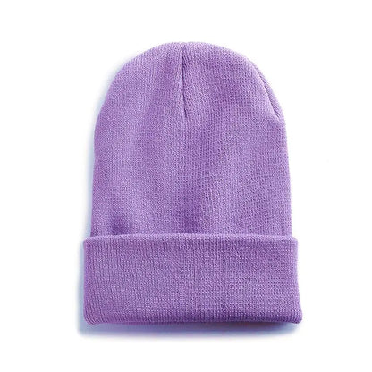 New Unisex Multicolor Autumn & Winter Beanie Hat Men Women Basic Daily Beanie Soft Knitted Hat All-match Streetwear Cap