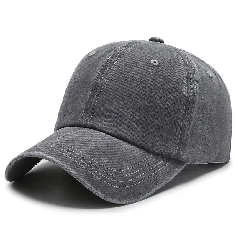 COKK Washed Cotton Adjustable Solid Color Baseball Cap Women Men Unisex Couple Cap Fashion Dad Hat Snapback Cap High Quality